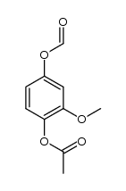 2-甲氧基-1,4-苯二酚 1-乙酸酯 4-甲酸酯 结构式
