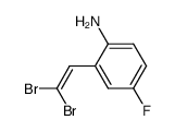2-(2,2-二溴乙烯基)-4-氟苯胺 结构式