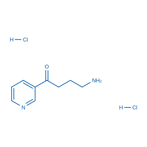 4-氨基-1-(吡啶-3-基)丁-1-酮二盐酸盐 结构式