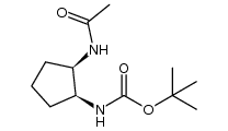 Carbamic acid, N-[(1S,2R)-2-(acetylamino)cyclopentyl]-, 1,1-dimethylethyl ester 结构式