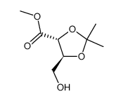 1,3-Dioxolane-4-carboxylic acid, 5-(hydroxymethyl)-2,2-dimethyl-, methyl ester, (4R,5S)- 结构式