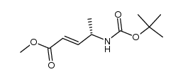 (S,E)-4-(Boc-氨基)戊-2-烯酸甲酯 结构式