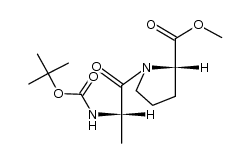 L-Proline, N-[(1,1-dimethylethoxy)carbonyl]-L-alanyl-, methyl ester 结构式