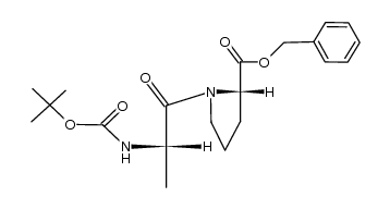 (S)-benzyl 1-((S)-2-((tert-butoxycarbonyl)amino)propanoyl)pyrrolidine-2-carboxylate 结构式