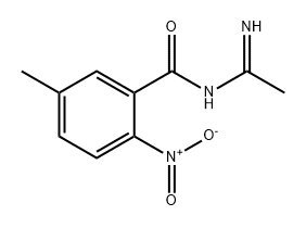 N-(1-亚氨基乙基)-5-甲基-2-硝基苯甲酰胺 结构式