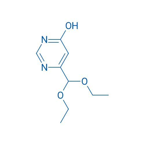 6-(二乙氧基甲基)嘧啶-4-(1H)-酮 结构式