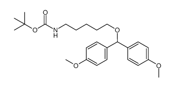 Carbamic acid, N-[5-[bis(4-methoxyphenyl)methoxy]pentyl]-, 1,1-dimethylethyl ester 结构式