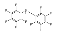 双(五氟苯基)甲基硅烷 结构式