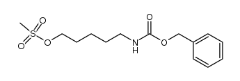 Carbamic acid, [5-[(methylsulfonyl)oxy]pentyl]-, phenylmethyl ester (9CI) 结构式