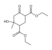 diethyl 4-hydroxy-4-methyl-6-oxocyclohexane-1,3-dicarboxylate 结构式