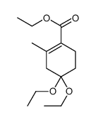 1-Cyclohexene-1-carboxylic acid, 4,4-diethoxy-2-methyl-, ethyl ester 结构式