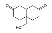 反式-六氢-4a-(羟甲基)-2,7(1H,3H)-萘二酮 结构式