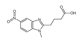 4-（1-甲基-5-硝基-1H-苯并[d]咪唑-2-基）丁酸 结构式