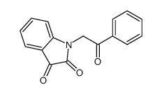 1-(2-氧代-2-苯乙基)-1H-吲哚-2,3-二酮 结构式
