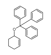 Benzene, 1,1',1''-[(2-cyclohexen-1-yloxy)methylidyne]tris- 结构式