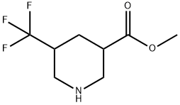 5-(三氟甲基)哌啶-3-甲酸甲酯 结构式