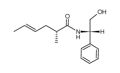 N-(2-羟基-1-苯基乙基)-2-甲基-4-己烯酰胺 [S-[R*,S*-(E)]]- 结构式