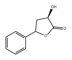 (3R)-3-羟基-5-苯基二氢-2(3H)-呋喃酮 结构式