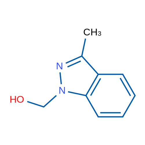 (3-Methyl-1H-indazol-1-yl)methanol 结构式