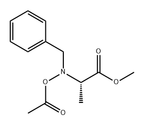 L-Alanine, N-(acetyloxy)-N-(phenylmethyl)-, methyl ester 结构式