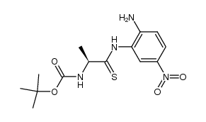 Carbamic acid, N-[(1S)-2-[(2-amino-5-nitrophenyl)amino]-1-methyl-2-thioxoethyl]-, 1,1-dimethylethyl ester 结构式