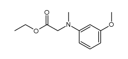 N-(3-Methoxyphenyl)-N-methylglycine ethyl ester 结构式