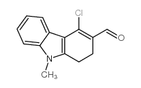 4-氯-9-甲基-2,9-二氢-1H-咔唑-3-甲醛 结构式