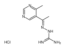 2-[1-(4-甲基-5-嘧啶基)亚乙基]肼甲脒盐酸盐(1:1) 结构式