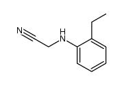 2-[(2-乙基苯基)氨基]乙腈 结构式