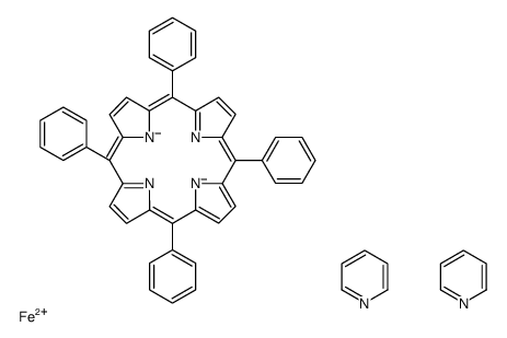 bis(pyridine)(tetraphenylporphinato)iron(II) 结构式
