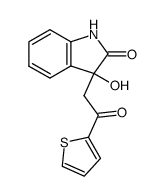 3-羟基-3-[2-氧代-2-(噻吩-2-基)乙基]-1,3-二氢-2H-吲哚-2-酮 结构式