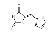 5-(2-Thienylmethylene)-2-thioxothiazolidine-4-one 结构式