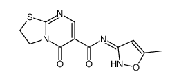 5H-Thiazolo[3,2-a]pyrimidine-6-carboxamide, 2,3-dihydro-N-(5-methyl-3-isoxazolyl)-5-oxo- 结构式