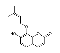 7-羟基-8-(3-甲基-2-丁烯氧基)香豆素 结构式