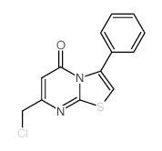 7-(氯甲基)-3-苯基-5H-[1,3]噻唑并[3,2-a]嘧啶-5-酮 结构式