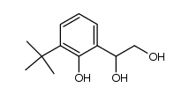 1-[3-(1,1-二甲基乙基)-2-羟基苯基]-1,2-乙二醇 结构式