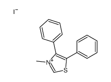 3-甲基-4,5-二苯基噻唑鎓碘化物 结构式