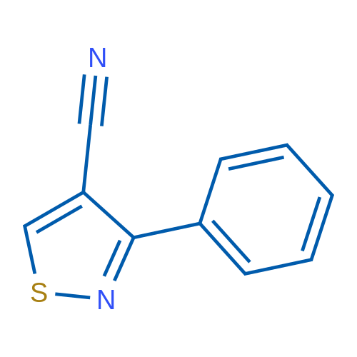 3-苯基异噻唑-4-甲腈 结构式