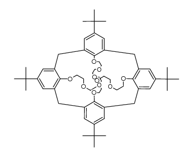 1,23:9,31-Dimethano-5H,27H-tetrabenzo[n,q,f1,i1][1,4,7,10,13,19,22,25,28,31]decaoxacyclohexatriacontin, 3,7,25,29-tetrakis(1,1-dimethylethyl)-11,12,14,15,17,18,20,21,33,34,36,37,39,40,42,43-hexadecahydro- 结构式