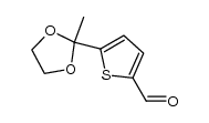 2-Thiophenecarboxaldehyde, 5-(2-methyl-1,3-dioxolan-2-yl)- 结构式