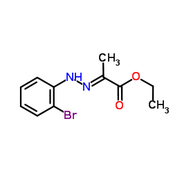 (E)-乙基-2-(2-(2-溴苯基)腙基)丙酸酯 结构式
