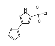 3-(2-噻吩基)-5-(三氯甲基)-1H-吡唑 结构式