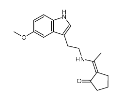Cyclopentanone, 2-[1-[[2-(5-methoxy-1H-indol-3-yl)ethyl]amino]ethylidene]- 结构式