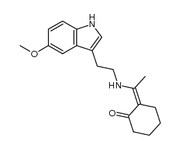 Cyclohexanone, 2-[1-[[2-(5-methoxy-1H-indol-3-yl)ethyl]amino]ethylidene]- 结构式