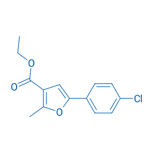 ETHYL 5-(4-CHLOROPHENYL)-2-METHYL-3-FUROATE 结构式