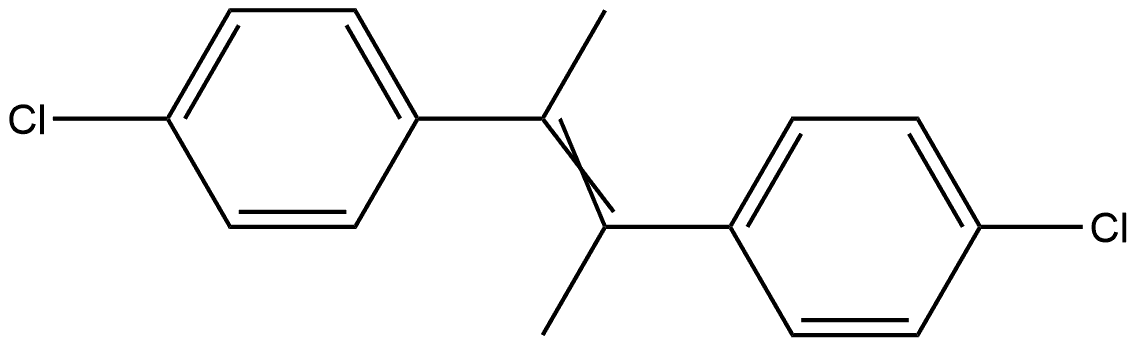 1,1'-(1,2-二甲基-1,2-亚乙烯基)双[4-氯苯] 结构式