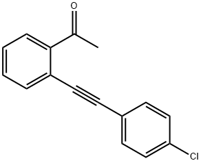 1-(2-((4-氯苯基)乙炔基)苯基)乙酮 结构式