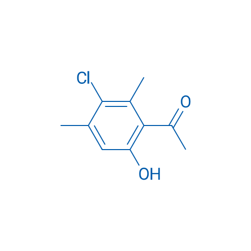 1-(3-氯-6-羟基-2,4-二甲基苯基)乙酮 结构式