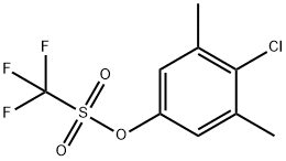 三氟甲磺酸-4-氯-3,5-二甲苯酯 结构式