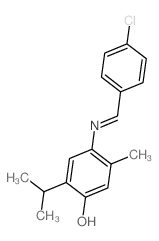 4-[(4-氯苯亚甲基)氨基]-5-甲基-2-异丙基苯酚 结构式